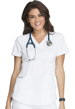 Élite Medical House - Blusa Del Uniforme Médico Mujer Unicolor Cherokee Luxe Ck603 Whtv