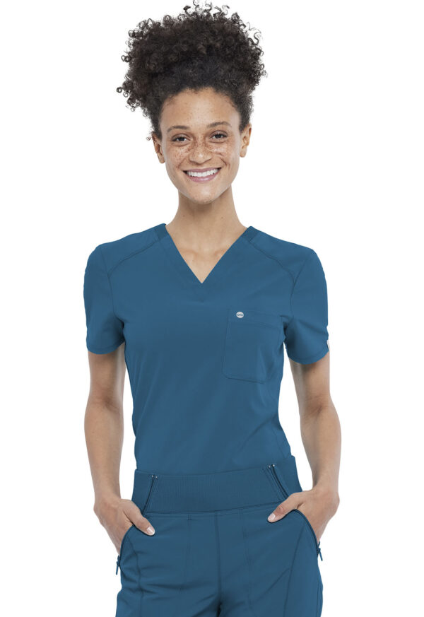 Élite Medical House - Blusa Del Uniforme Médico Mujer Unicolor Cherokee Infinity Ck687A Caps