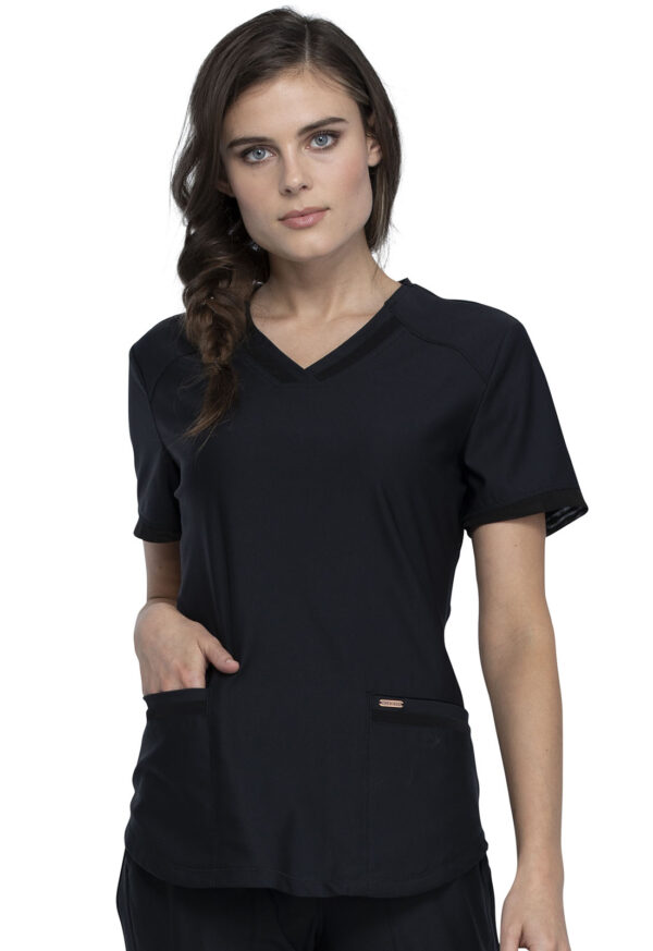 Élite Medical House - Blusa Del Uniforme Médico Mujer Unicolor Cherokee Form Ck840 Blk