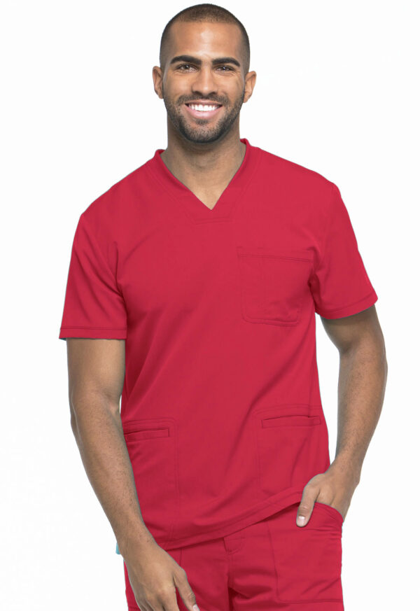 Élite Medical House - Camisa Del Uniforme Médico Hombre Unicolor Dickies Dynamix Dk640 Red