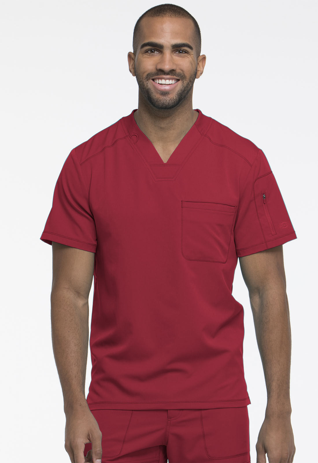 Camisa Del Uniforme Hombre Unicolor Dickies Dynamix Red | Elite Medical House