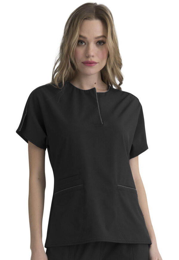 Élite Medical House - Blusa Del Uniforme Médico Mujer Unicolor Elle Simply Polished El613 Blk