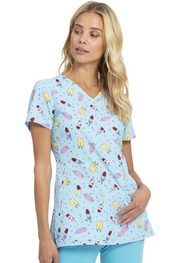 Élite Medical House - Blusa Del Uniforme Médico Mujer Estampado Heart Soul All About Love Hs614 Plpr