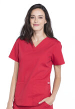 Élite Medical House - Blusa Del Uniforme Médico Mujer Unicolor Cherokee Ww Professionals Ww665 Red
