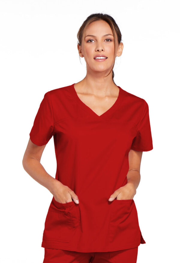 Élite Medical House - Blusa Del Uniforme Médico Mujer Unicolor Cherokee Ww Core Stretch 4727 Redw
