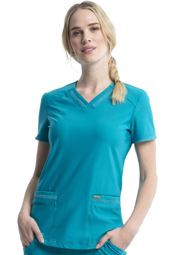 Élite Medical House - Blusa Del Uniforme Médico Mujer Unicolor Cherokee Form Ck840 Tlb