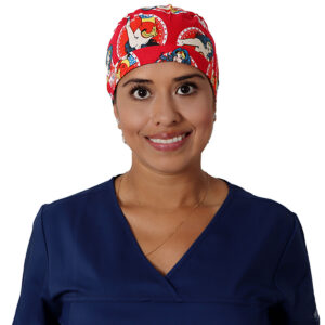 Elite Medical House - Gorro médico Mujer 100% Algodón Mujer Maravilla Rojo marca Helath Company HL_HEALT_MUMARAROJO
