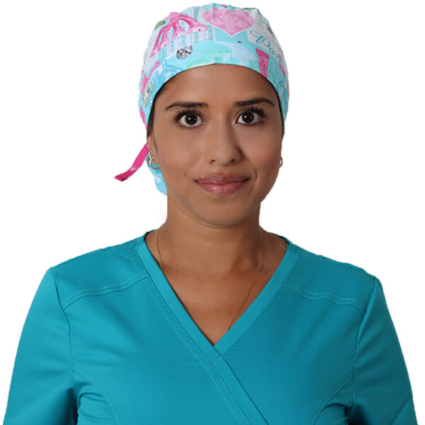 Elite Medical House - Gorro médico Mujer 100% Algodón Paris Azul marca Helath Company HL_HEALT_PARAZUL