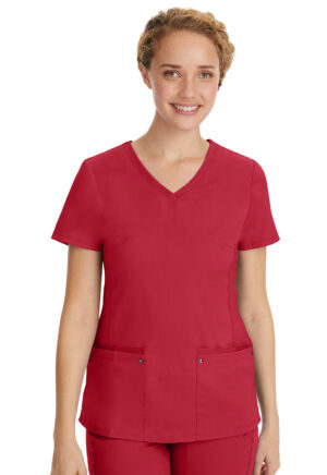Élite Medical House - Blusa del uniforme médico mujer unicolor healing hands hh purple label 2245 red
