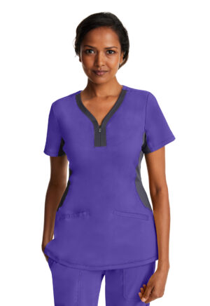 Élite Medical House - Blusa del uniforme médico mujer estampado healing hands 2270 purlp