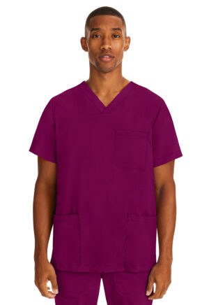 Élite Medical House - Camisa del uniforme médico hombre unicolor healing hands hh purple label 2331 wine