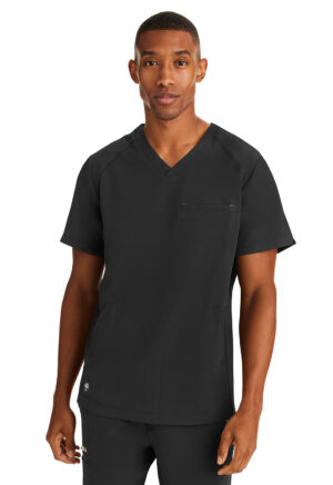 Élite Medical House - Camisa del uniforme médico hombre unicolor healing hands hh 360 2380 black