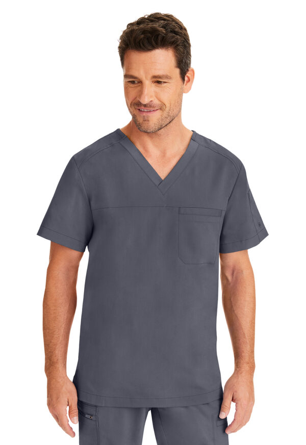 Élite Medical House - Camisa del uniforme médico hombre unicolor healing hands hh purple label 2330 pewte