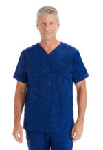 Élite Medical House - Camisa del uniforme médico hombre unicolor healing hands hh purple label 2360 navy