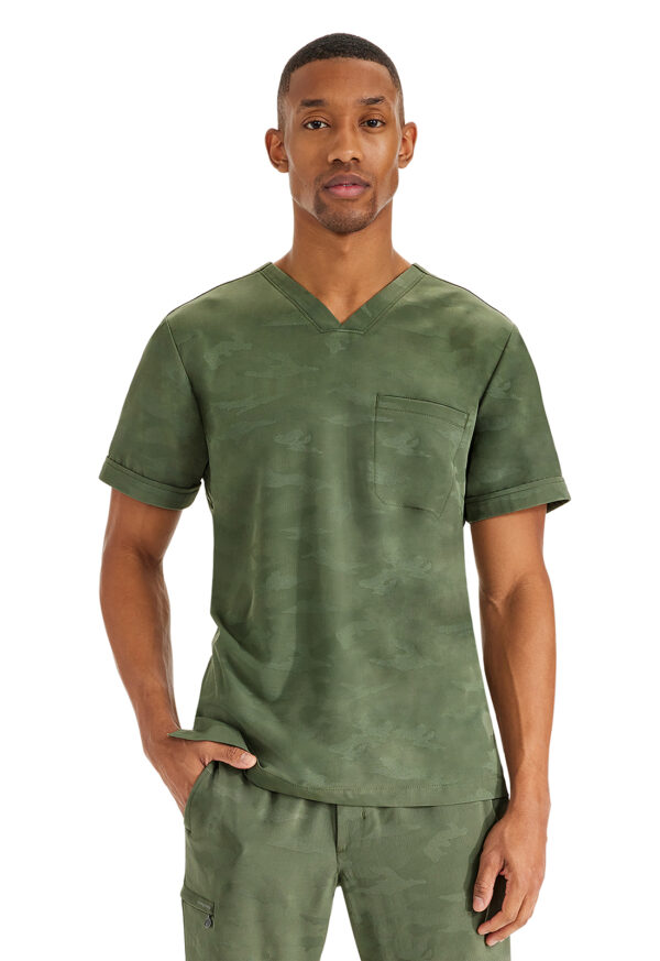 Élite Medical House - Camisa del uniforme médico hombre unicolor healing hands hh purple label 2360 olive